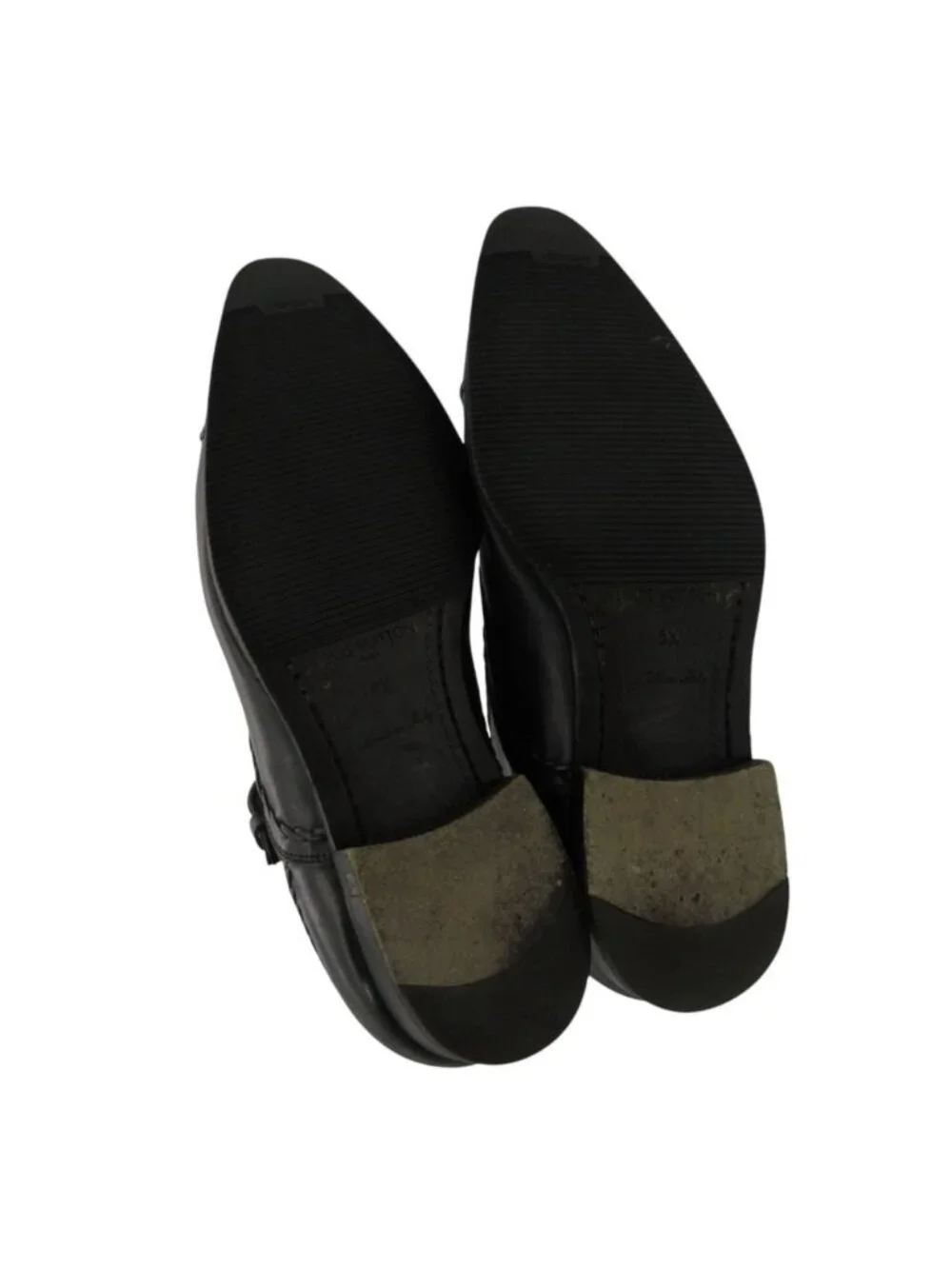 Louis Vuitton Dress Shoes Business Single Monk Strap Leather Black 6.5